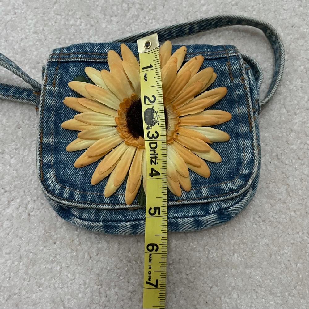 90’s Denim Sunflower Mini Purse - Picture 3 of 8